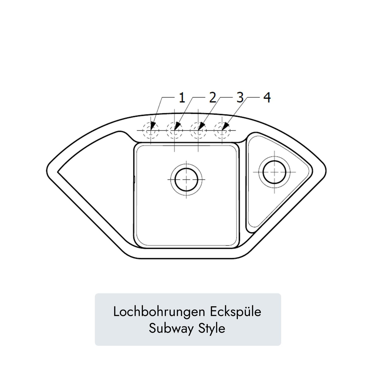 Villeroy & Boch Subway Style Eckspüle