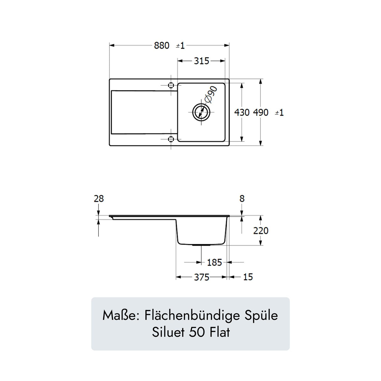 Villeroy & Boch Siluet 50 Flat