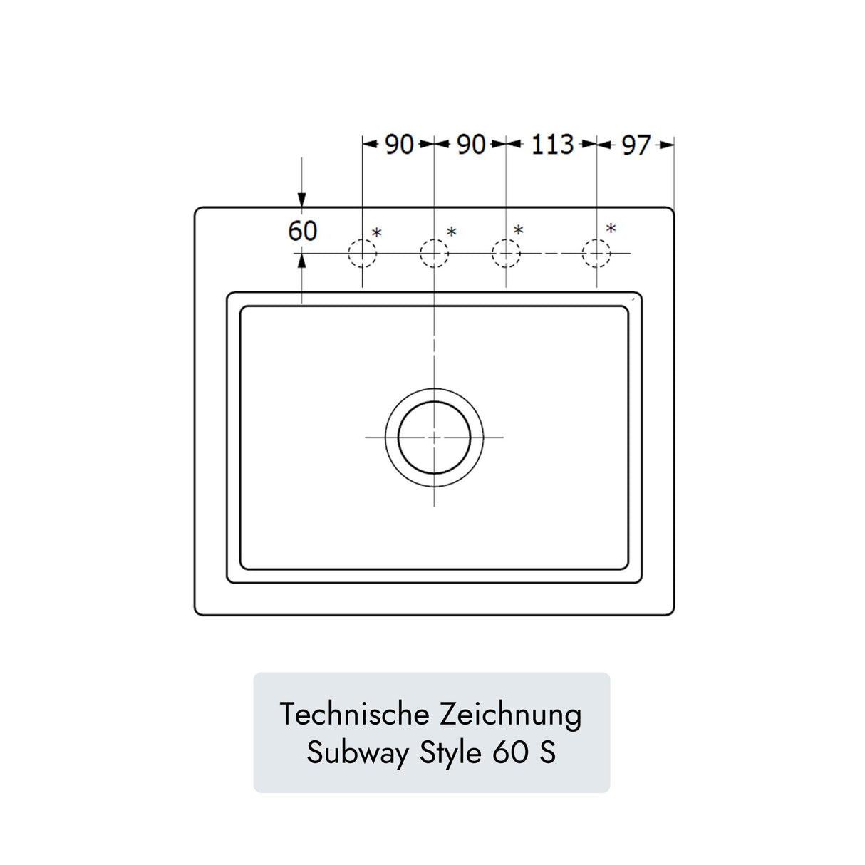Villeroy & Boch Subway Style 60 S
