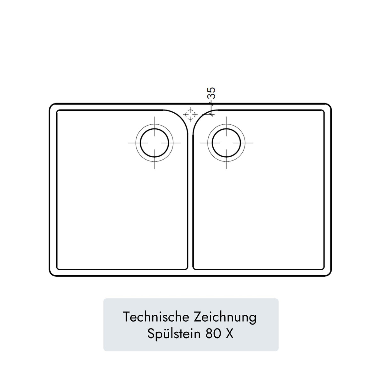 Villeroy & Boch Spülstein 80 X