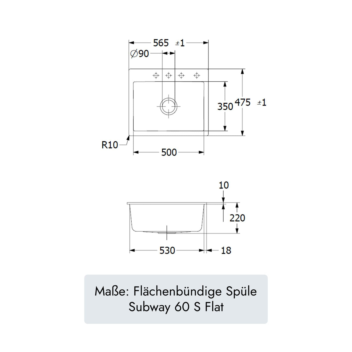 Villeroy & Boch Subway 60 S Flat