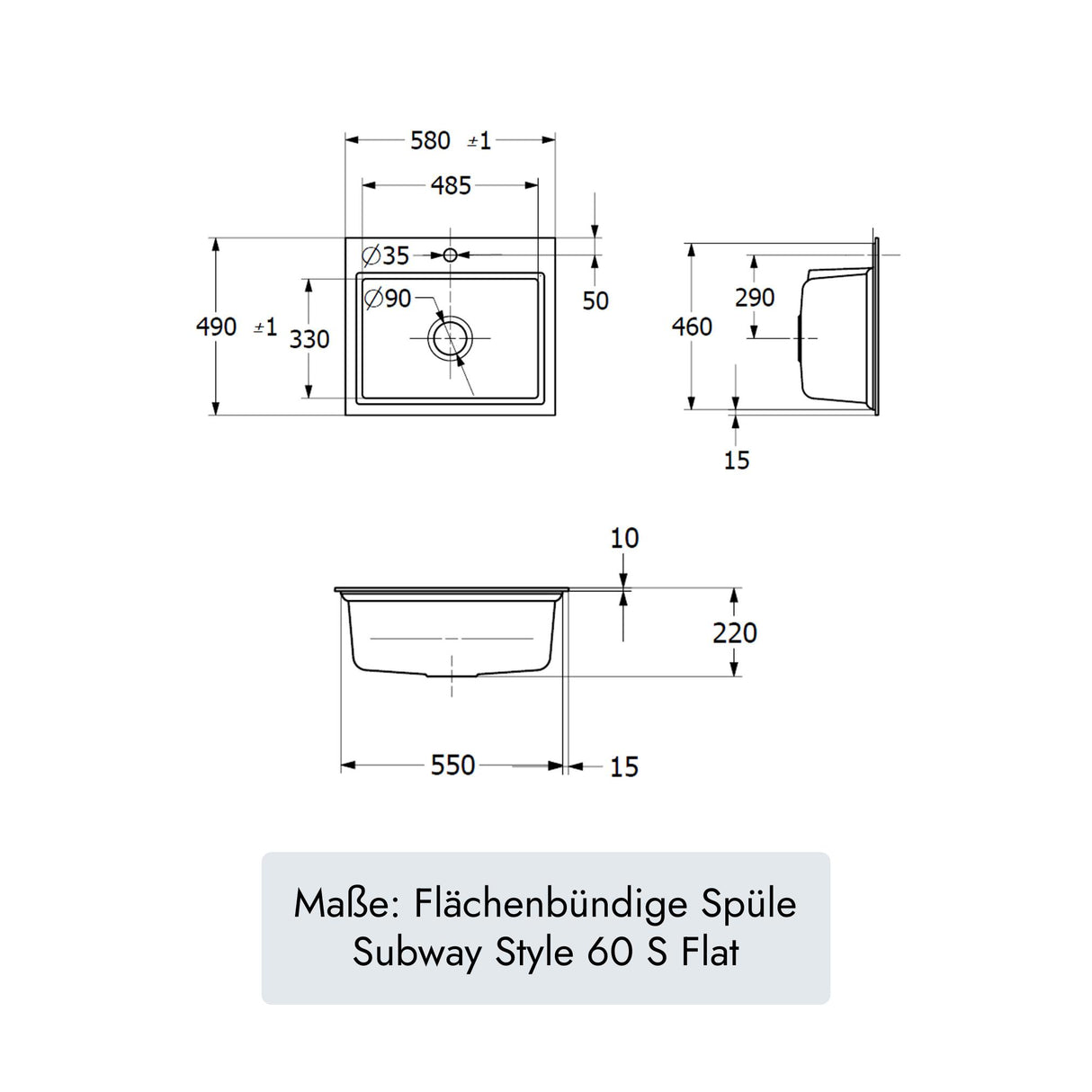 Villeroy & Boch Subway Style 60 S Flat