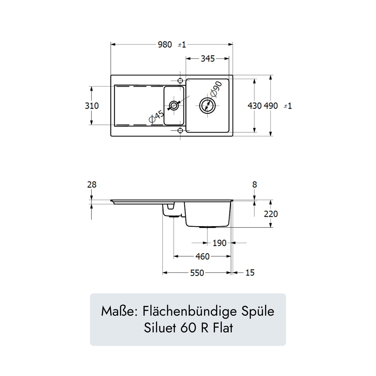Villeroy & Boch Siluet 60 R Flat