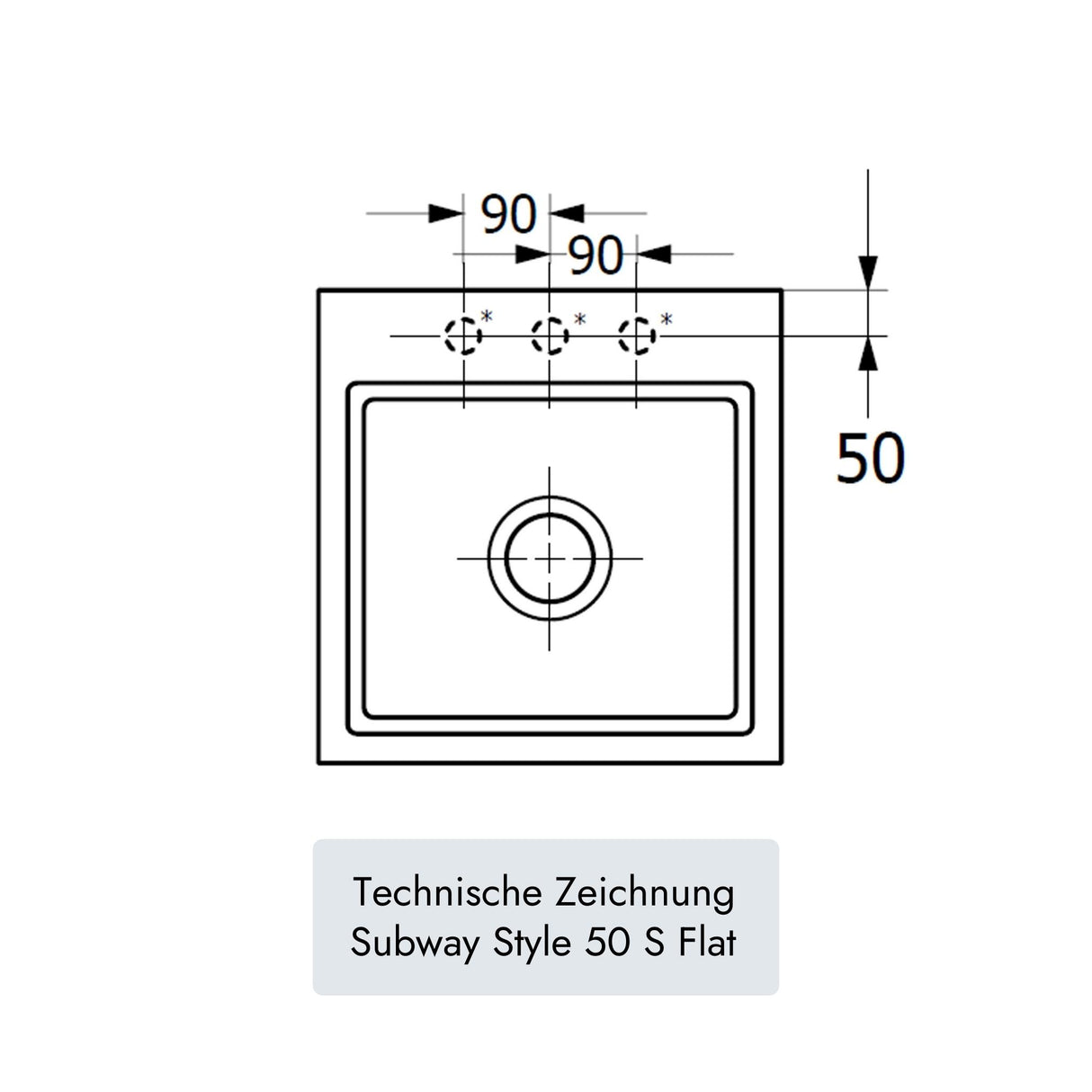 Villeroy & Boch Subway Style 50 S Flat