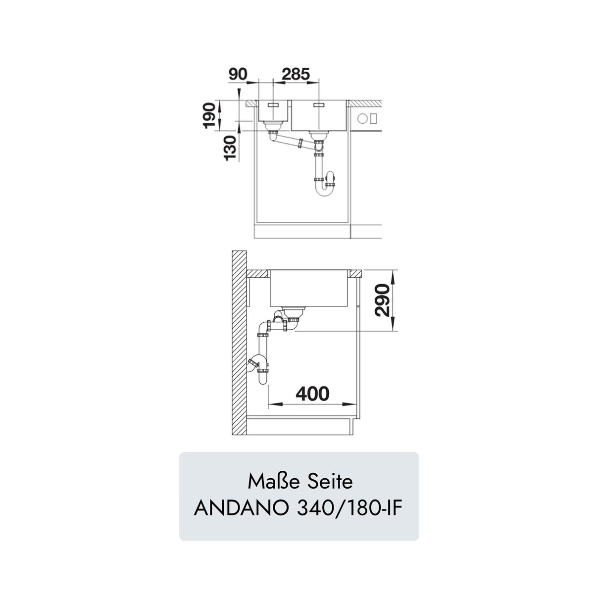 Blanco ANDANO 340/180-IF