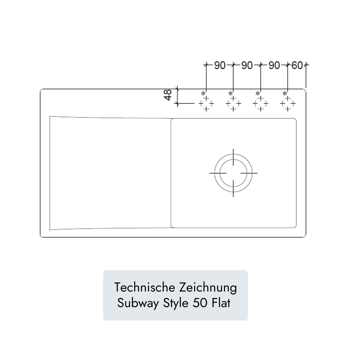 Villeroy & Boch Subway Style 50 Flat