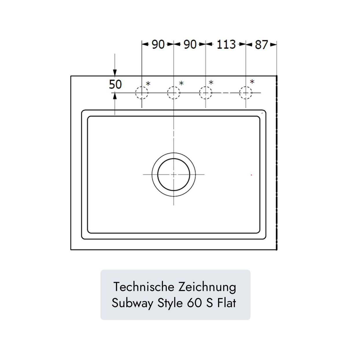 Villeroy & Boch Subway Style 60 S Flat