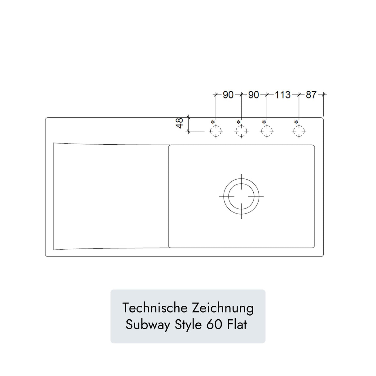 Villeroy & Boch Subway Style 60 Flat