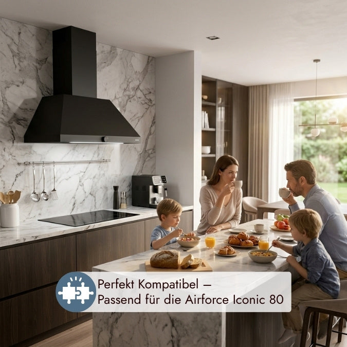 Airforce Kamin schwarz (Passend für die Iconic 80)