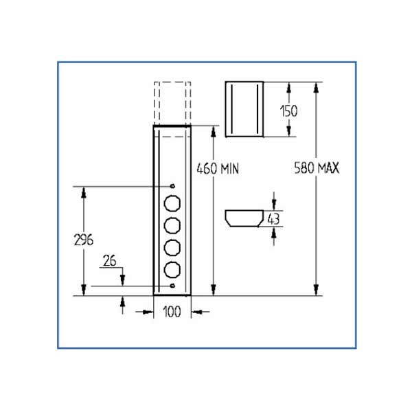 Thebo Profi Wandsteckdose aus Edelstahl