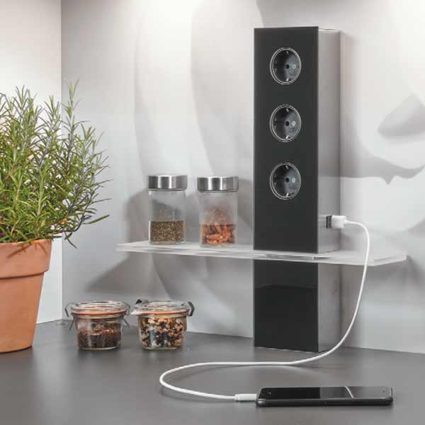 Wipo Power Turm Plus mit Glasablage