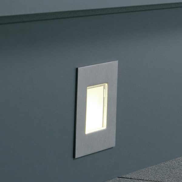 LED-Sockelleuchte Karo Edelstahl Lichtfarbe warmweiß