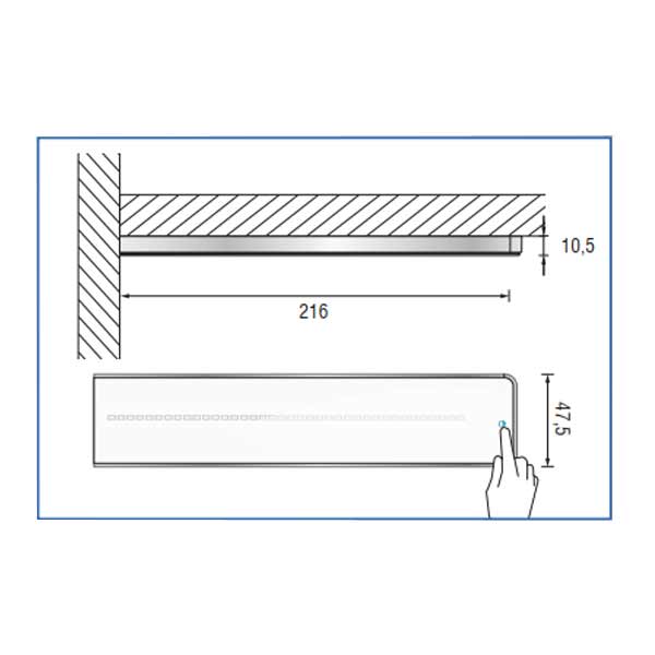 LED Leuchte KEY Screen Set mit Touchschalter