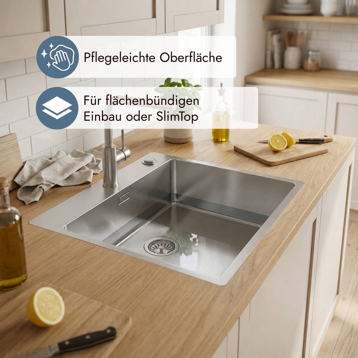 Franke Box BXX 210-50 A Einbauspüle aus gebürstetem Edelstahl mit einem großen Becken