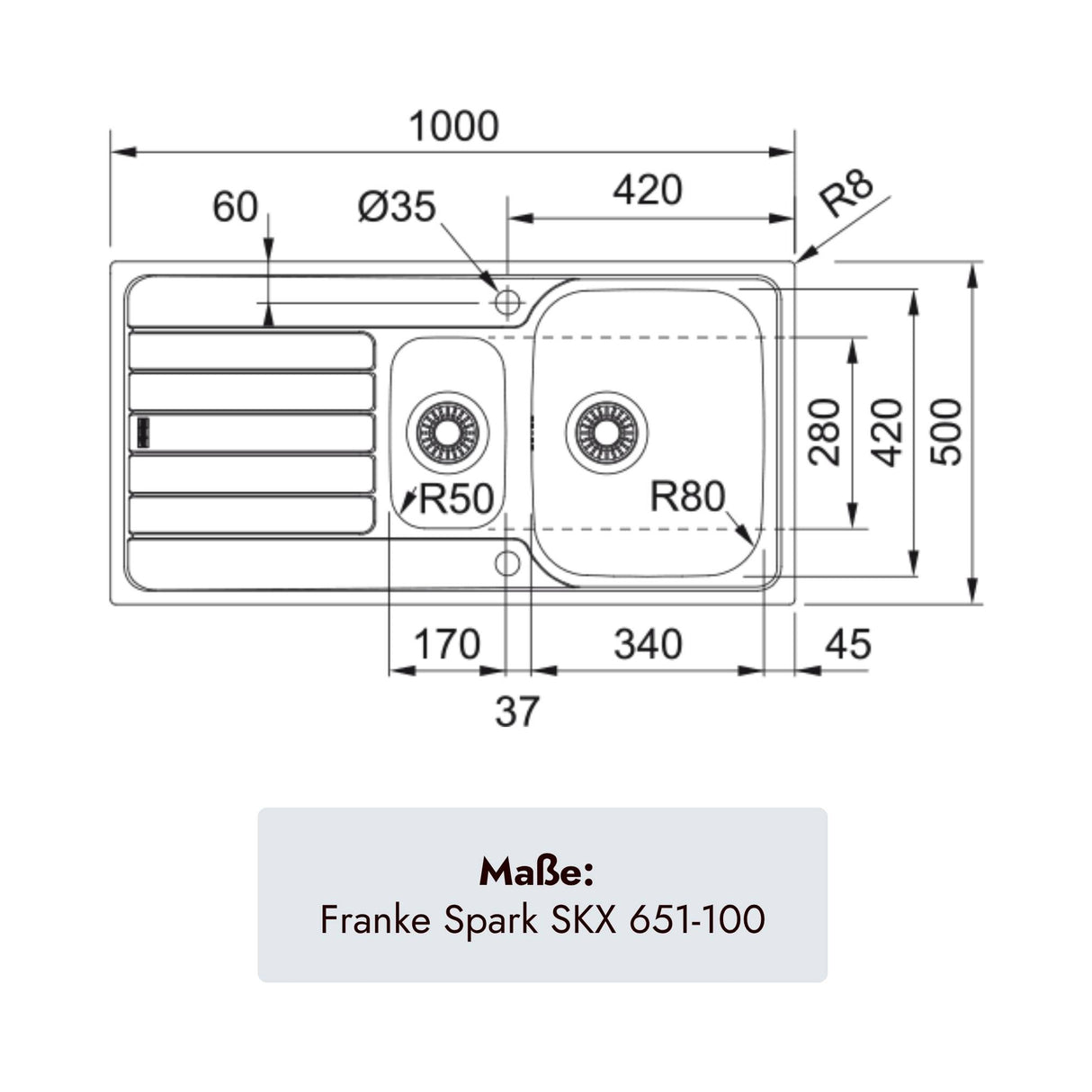 Franke Spark SKX 651-100