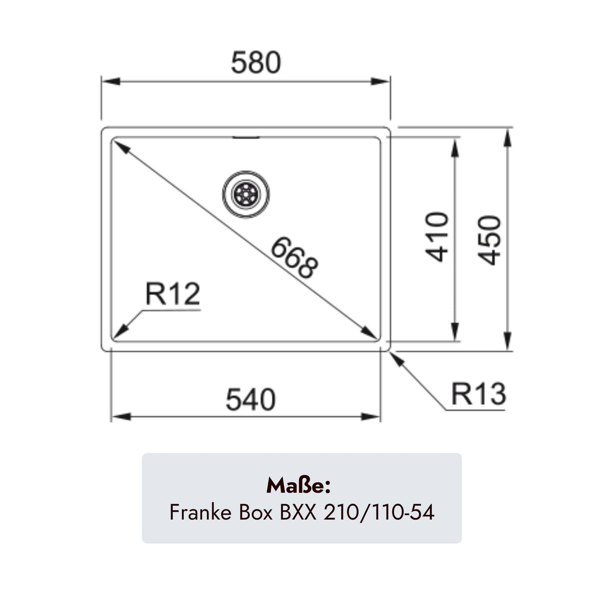 Franke Box BXX 210/110-54 Spüle
