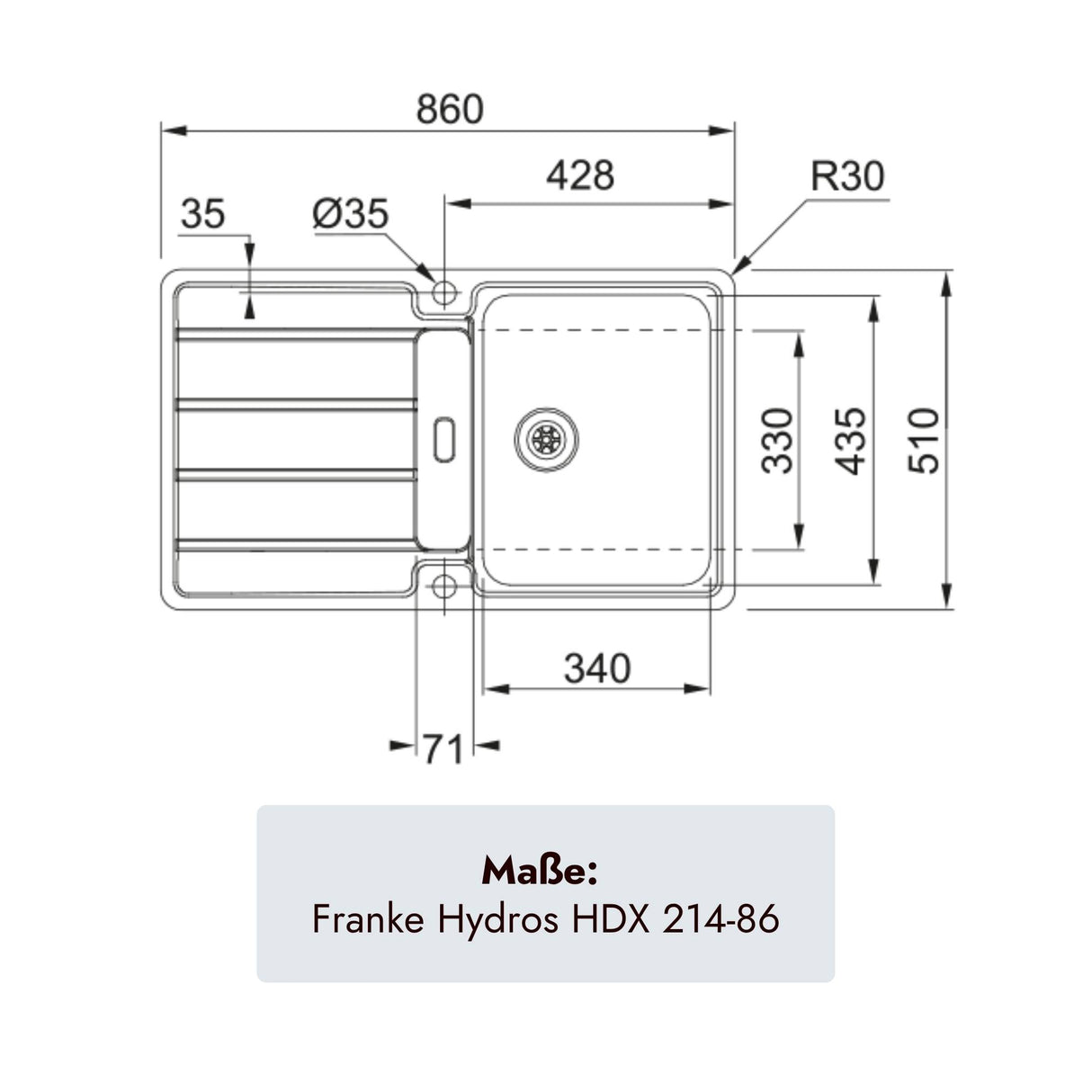 Franke Hydros HDX 214-86