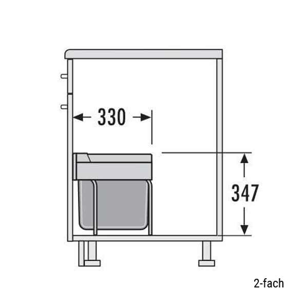 Hailo Raumspar-Tandem-S 12 + 18 Liter