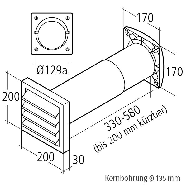 Elektrischer Mauerkasten Aeroyboy 125 mm von Aircircle