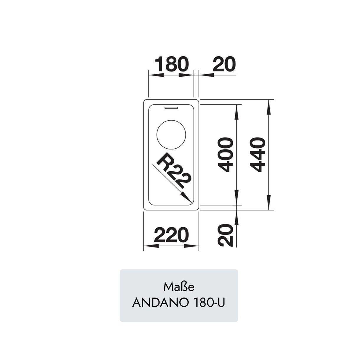Blanco ANDANO 180-U