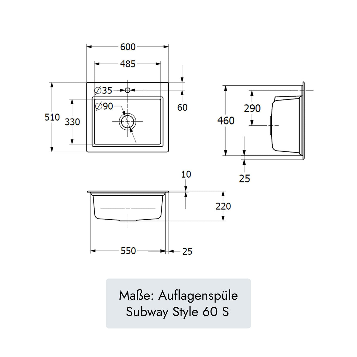 Villeroy & Boch Subway Style 60 S