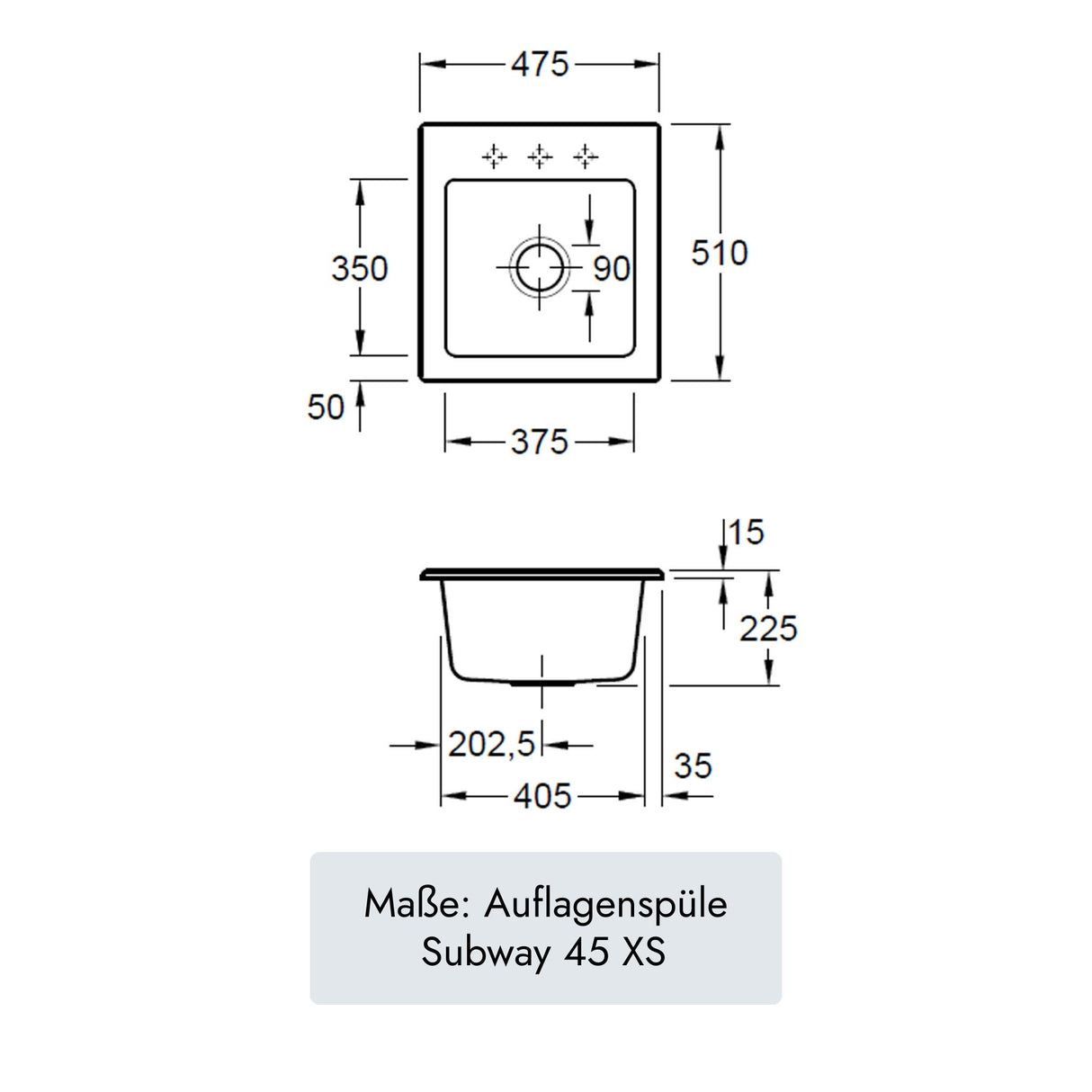 Villeroy & Boch Subway 45 XS