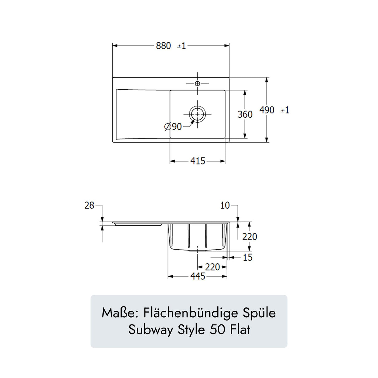 Villeroy & Boch Subway Style 50 Flat