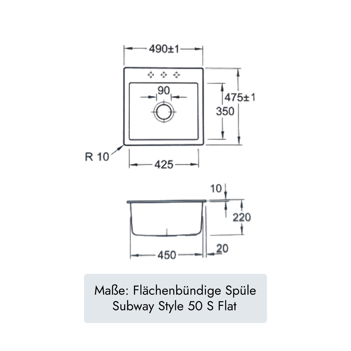 Villeroy & Boch Subway Style 50 S Flat