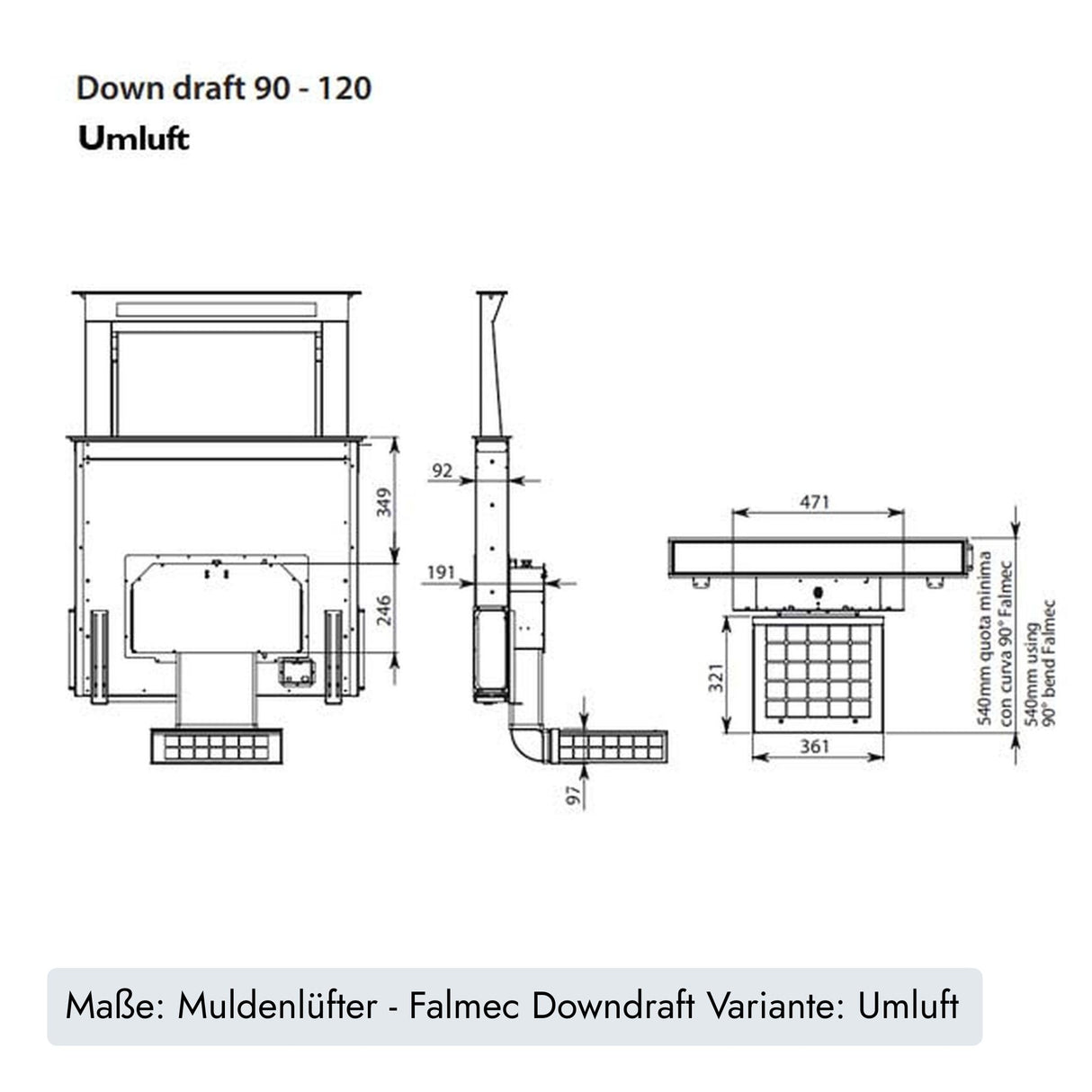 "Falmec Downdraft Tischhaube" von Falmec (Bild 10). / /