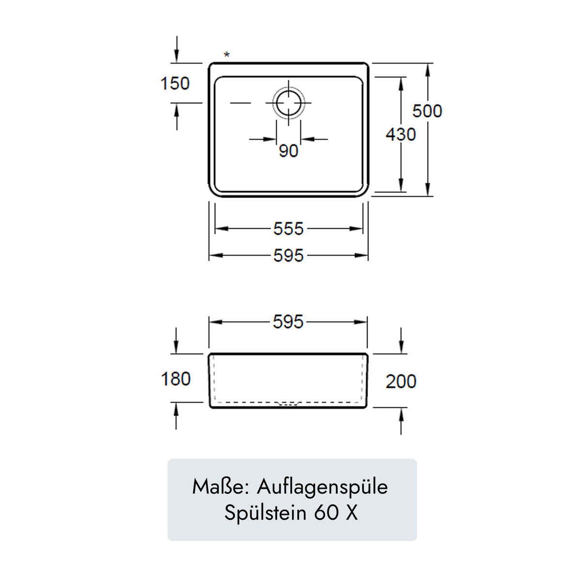 Villeroy & Boch Spülstein 60 X