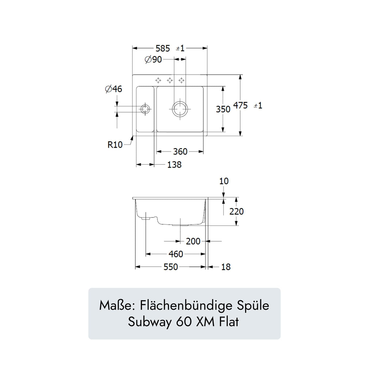 Villeroy & Boch Subway 60 XM Flat