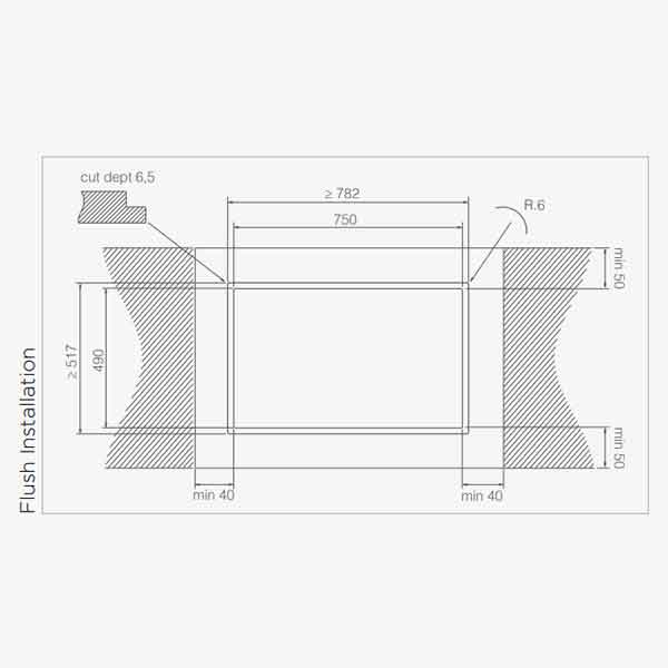 Kochfeldabzug Elica NikolaTesla Fit XL 83 cm
