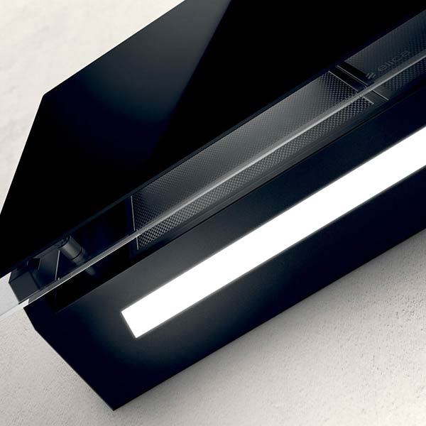 Elica Elle-S Weißes/Schwarzes Glas