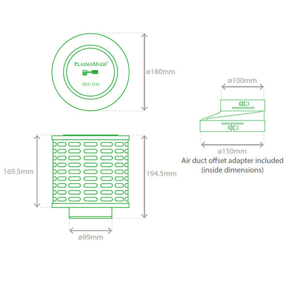 PlasmaMade E-Filter GUC1212 - 600 m³
