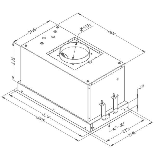 Lüfterbaustein Novy Essence Edelstahl