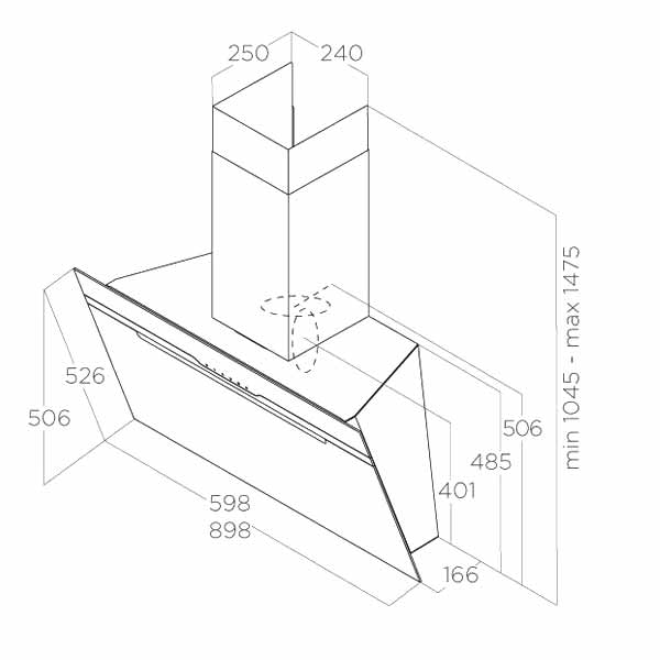 Kopffreihaube Elica Majestic No Drip
