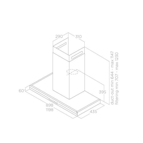 Elica Meteorite Wandhaube