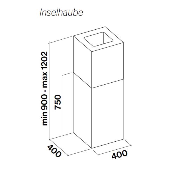 Mira White Black 40 cm Insel- oder Wand