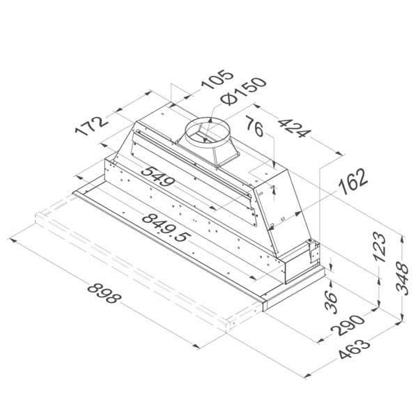 Flachschirmhaube Novy Moveline