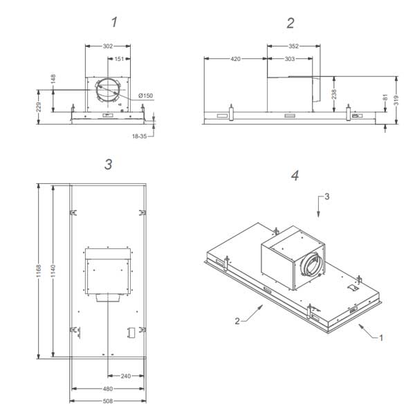 Deckenlüfter Novy Pureline