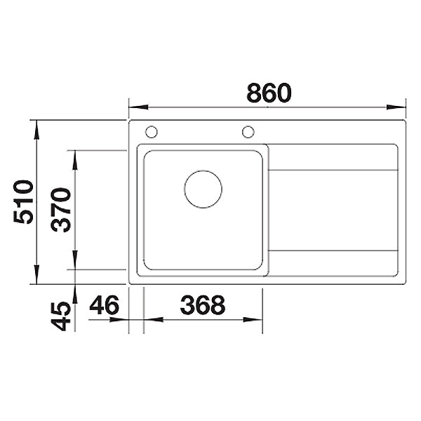 Blanco Divon II 45 S-IF Becken links