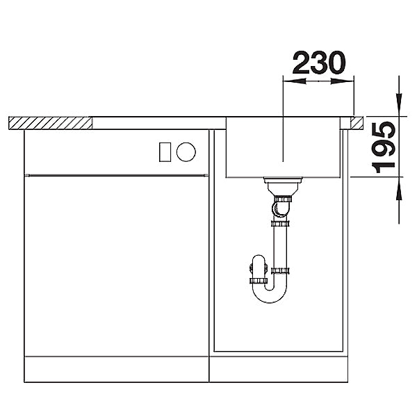 Edelstahlspüle Blanco Divon II 45 S-IF rechts