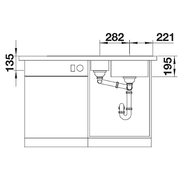 Blanco Divon II 6 S-IF Edelstahlspüle Becken rechts
