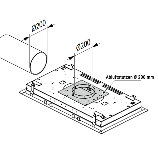 Falmec Abluftstutzen 200 mm