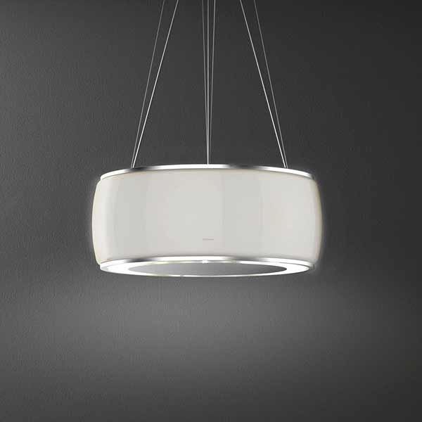 Falmec Soffio Weiß satiniert Inselhaube 58 cm