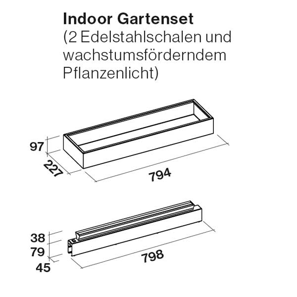 Falmec Spazio 180 cm Indoor Gartenset