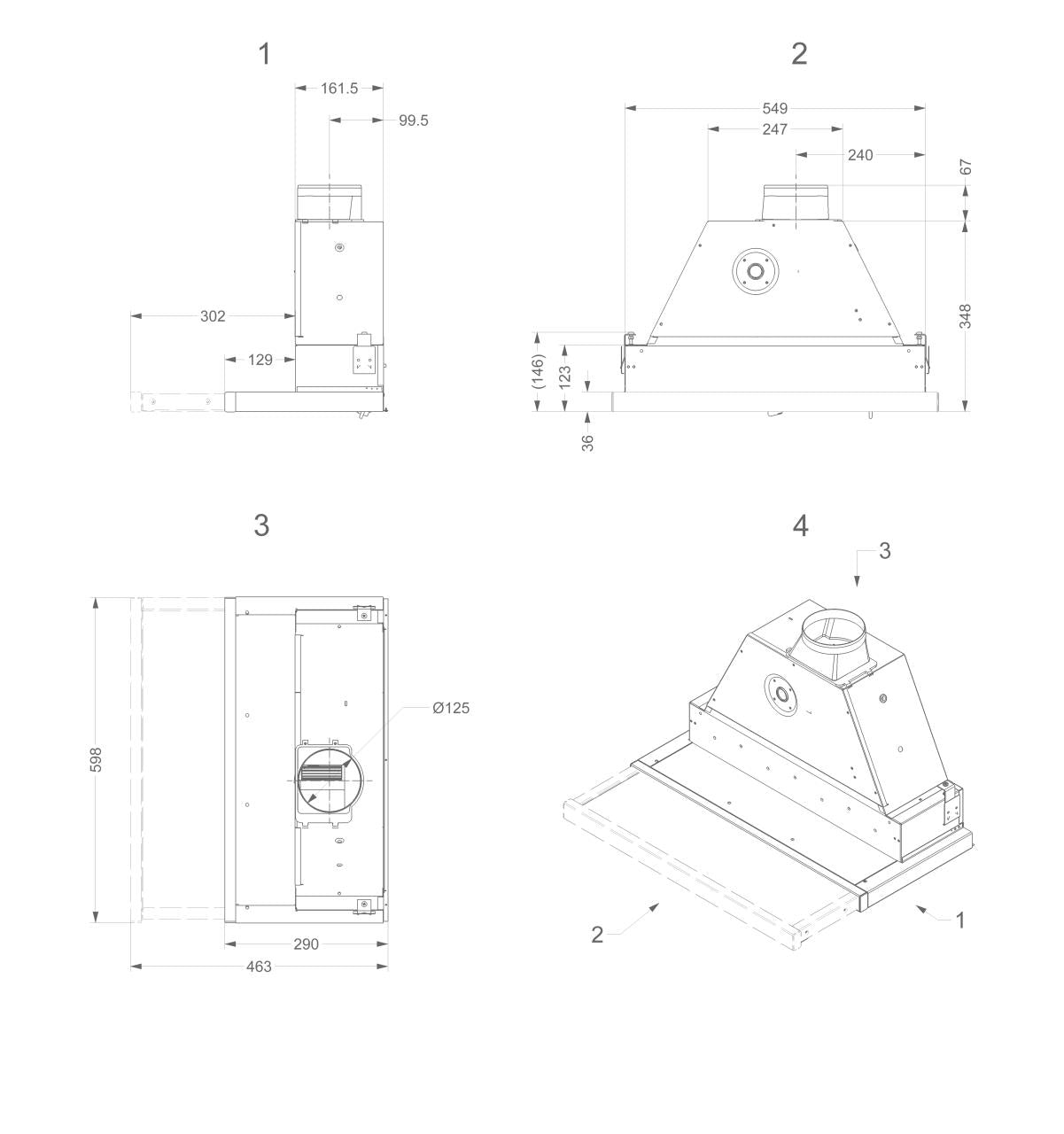 Flachschirmhaube Novy Moveline