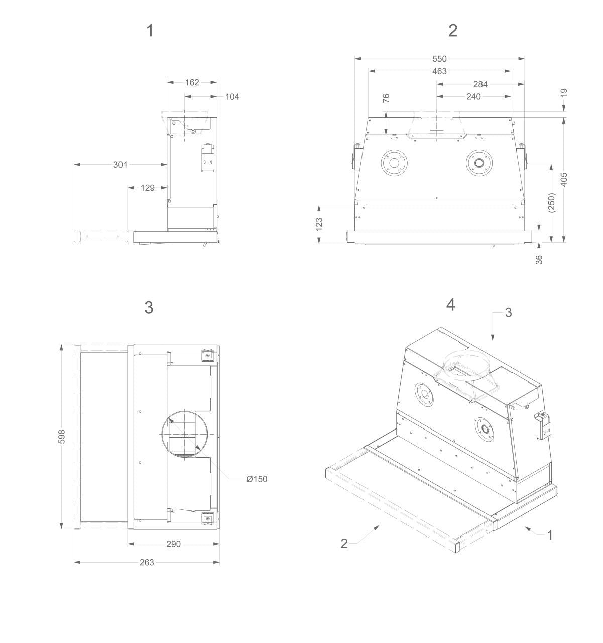 Flachschirmhaube Novy Moveline