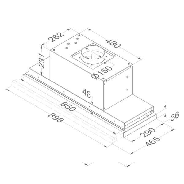 Flachschirmhaube Novy Teleskop