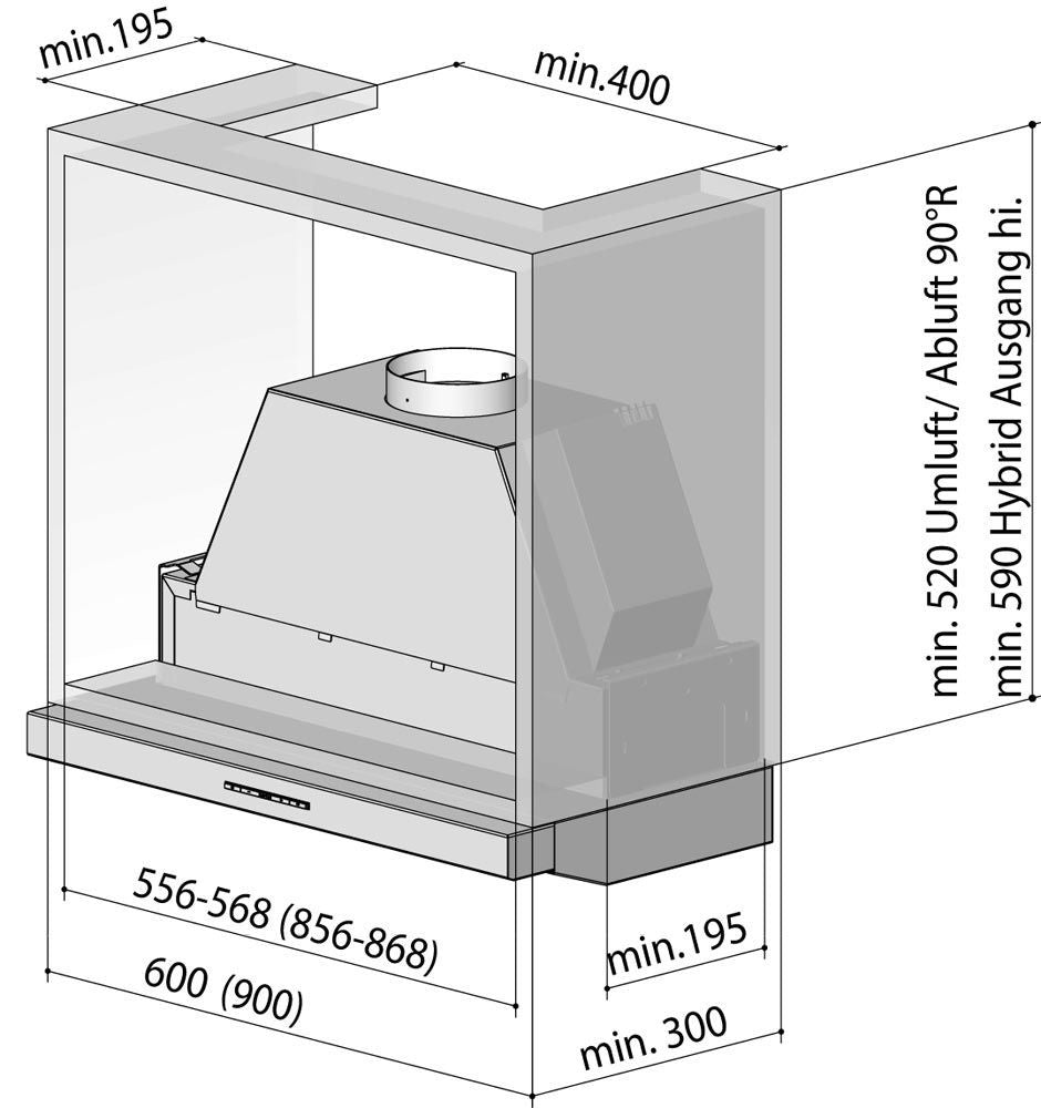 Einbauhaube Berbel Firstline BEH FL